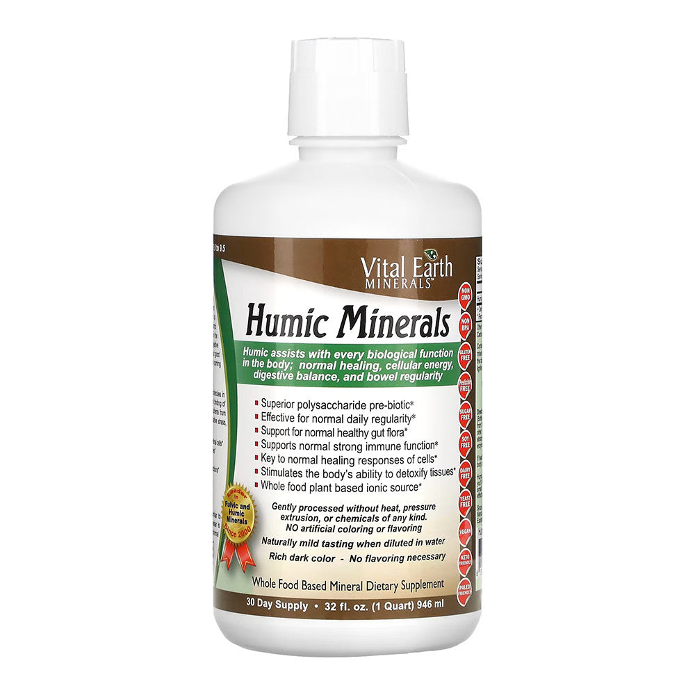 Vital Earth Humic Minerals Rich Dark Color - 32 Oz